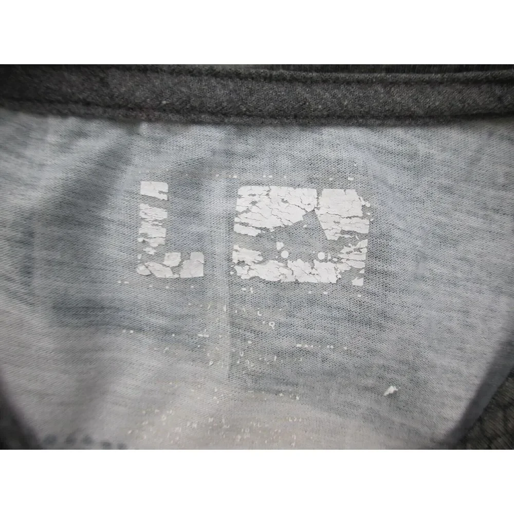 Adidas Shirt Mens Large Blue Lightweight Basketball‎ AOP Climalite Gym Workout*